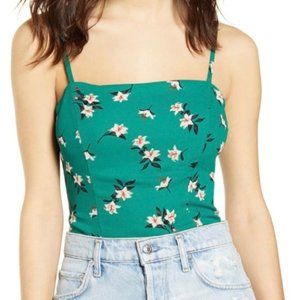 ASTR the Label Green Floral Tank Top